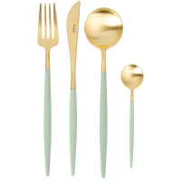 Cutipol Набор столовых приборов Goa Gold Matte Сeladon на 6 персон 24 пр. (GO.006.CEGB)