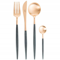 Cutipol Набор столовых приборов Goa Rose Gold Matte Grey на 6 персон 24 пр. (GO.006.GRROGB)