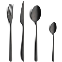 Cutipol Набор столовых приборов Icon Black Bright на 6 персон 24 пр. (IC.006.BL)