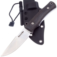 Fox Нож Black Explorator сталь 440C, рукоять Brown Micarta (BF-749)